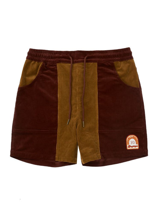 CHILLHANG 70s Retro Corduroy Patchwork Shorts