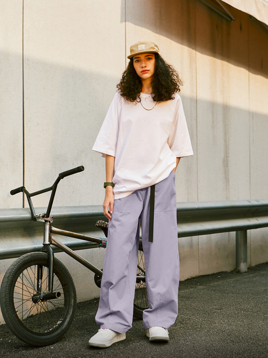Straight Fit Utility Pant - Pink & Purple